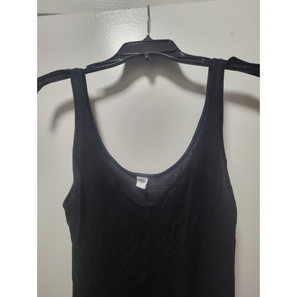 Old Navy Black Tank‎ Top Sleeveless Basic Casual Layering Everyday - Picture 3 of 3